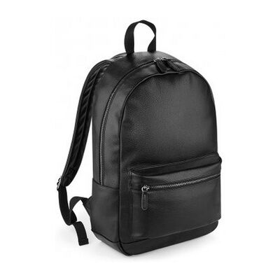 Bagbase Faux Leather Fashion Backpack - Noir - Sac à dos Bagbase Faux Leather Fashion Backpack - Noir - Sac à dos