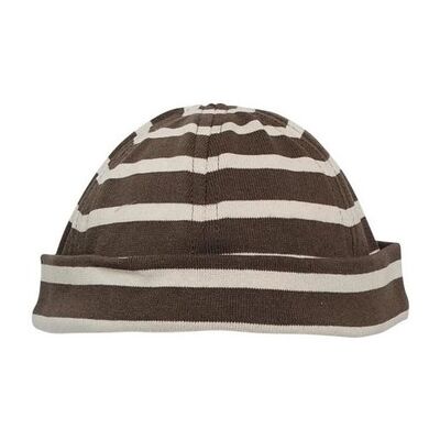 Bonnet Chapeau-Tendance Bonnet coton rayé marin Marron Unique Heren Bonnet Chapeau-Tendance Bonnet coton rayé marin Marron Unique Heren
