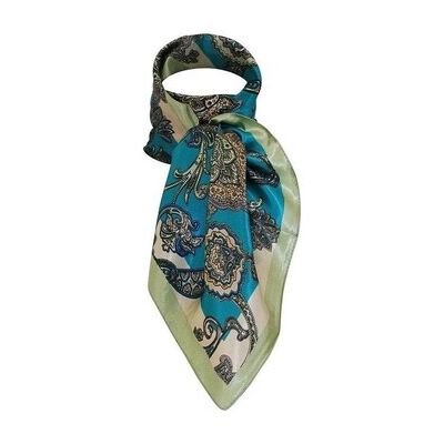 Echarpe Chapeau-Tendance Grand foulard polysatin cachemire Vert Unique Dames Echarpe Chapeau-Tendance Grand foulard polysatin cachemire Vert Unique Dames