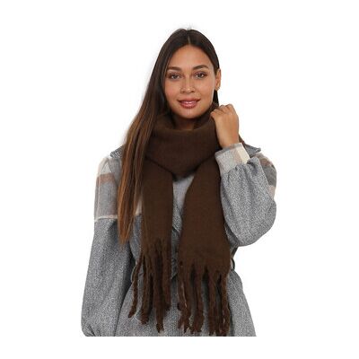 Echarpe La Modeuse Foulards, écharpes pour femme - Marron foncé - Marron Unique Dames Echarpe La Modeuse Foulards, écharpes pour femme - Marron foncé - Marron Unique Dames