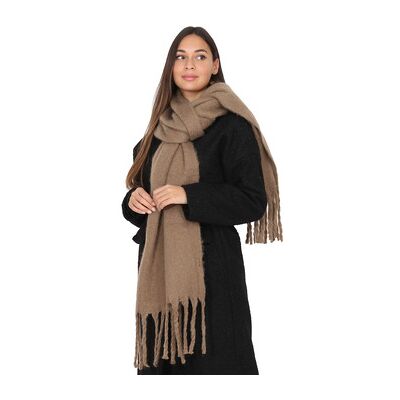 Echarpe La Modeuse Foulards, écharpes pour femme - Taupe - Beige Unique Dames Echarpe La Modeuse Foulards, écharpes pour femme - Taupe - Beige Unique Dames
