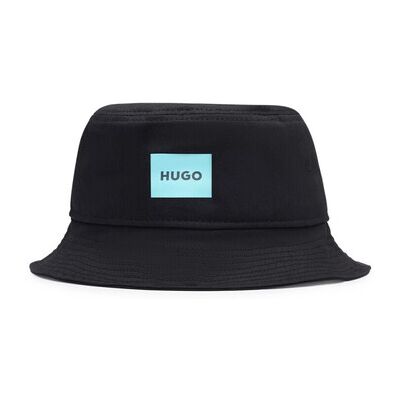 Chapeau HUGO BOB NOIR EN TWILL DE COTON AVEC ÉTIQUETTE LOGO BLEUE LA Noir EU S / M Heren Chapeau HUGO BOB NOIR EN TWILL DE COTON AVEC ÉTIQUETTE LOGO BLEUE LA Noir EU S / M Heren