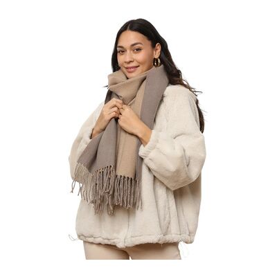 Echarpe La Modeuse Foulards, écharpes pour femme - Taupe - Beige Unique Dames Echarpe La Modeuse Foulards, écharpes pour femme - Taupe - Beige Unique Dames
