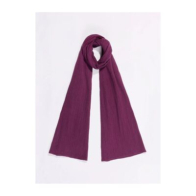 Echarpe La Fiancee Du Mekong Foulard rectangulaire en gaze de coton bio BUTCH Violet Unique Dames Echarpe La Fiancee Du Mekong Foulard rectangulaire en gaze de coton bio BUTCH Violet Unique Dames