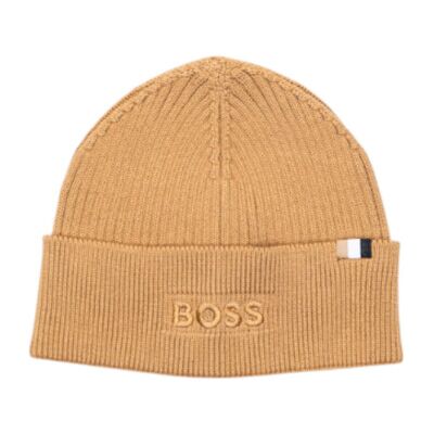 Bonnet BOSS Magico_R_Hat 10262850 01 50522427 Beige Unique Heren Bonnet BOSS Magico_R_Hat 10262850 01 50522427 Beige Unique Heren