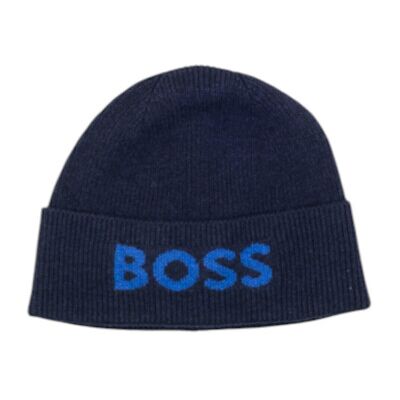 Bonnet BOSS Elios_Hat 10274291 01 50548777 Bleu Unique Heren Bonnet BOSS Elios_Hat 10274291 01 50548777 Bleu Unique Heren