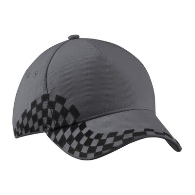 Casquette de Baseball Grand Prix Beechfield - Motif à Carreaux, Réglable, Taille Unique Casquette de Baseball Grand Prix Beechfield - Motif à Carreaux, Réglable, Taille Unique