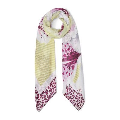 Echarpe Liu Jo Grand foulard avec orchidée Jaune Unique Dames Echarpe Liu Jo Grand foulard avec orchidée Jaune Unique Dames