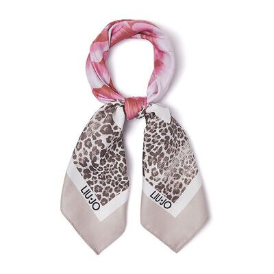 Echarpe Liu Jo Foulard à fleurs Rose Unique Dames Echarpe Liu Jo Foulard à fleurs Rose Unique Dames
