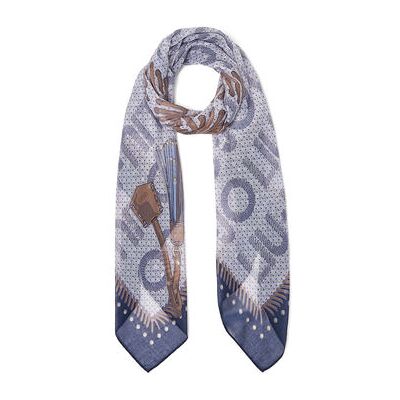 Echarpe Liu Jo Grand foulard avec logo Bleu Unique Dames Echarpe Liu Jo Grand foulard avec logo Bleu Unique Dames