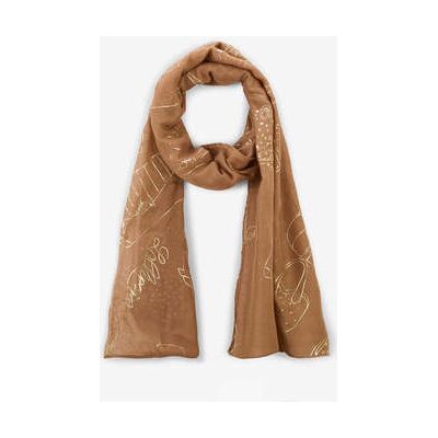 Echarpe Lollipops Foulard rectangulaire camel Stefana Marron Unique Dames Echarpe Lollipops Foulard rectangulaire camel Stefana Marron Unique Dames