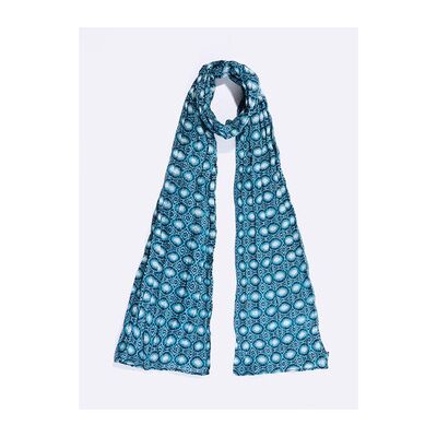 Echarpe La Fiancee Du Mekong Foulard imprimé voile de coton bio LAVANDI Bleu Unique Dames Echarpe La Fiancee Du Mekong Foulard imprimé voile de coton bio LAVANDI Bleu Unique Dames