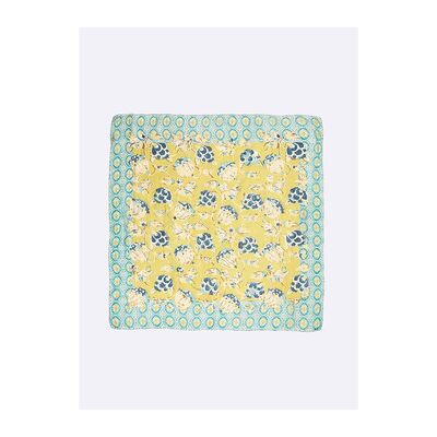 Echarpe La Fiancee Du Mekong Foulard en soie imprimé SOIE Jaune Unique Dames Echarpe La Fiancee Du Mekong Foulard en soie imprimé SOIE Jaune Unique Dames