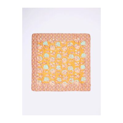 Echarpe La Fiancee Du Mekong Foulard en soie imprimé SOIE Jaune Unique Dames Echarpe La Fiancee Du Mekong Foulard en soie imprimé SOIE Jaune Unique Dames