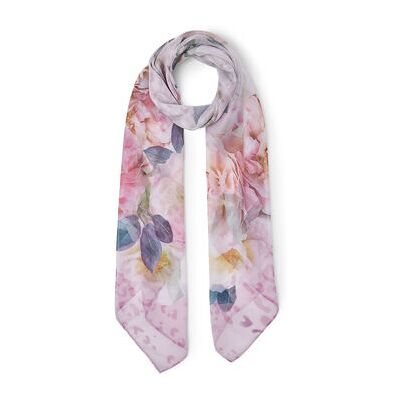Echarpe Liu Jo Grand foulard avec pivoines Rose Unique Dames Echarpe Liu Jo Grand foulard avec pivoines Rose Unique Dames