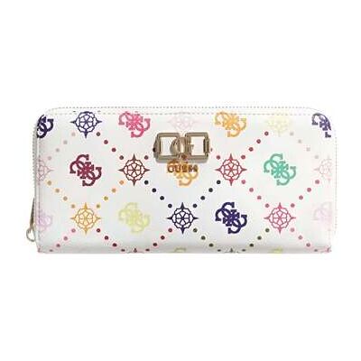Portefeuille Guess Compagnon Emelie Logo Slg Med Multi Logo Blanc Unique Dames Portefeuille Guess Compagnon Emelie Logo Slg Med Multi Logo Blanc Unique Dames