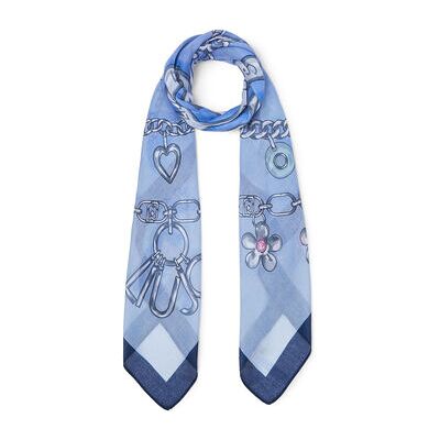 Echarpe Liu Jo Grand foulard avec imprimé Bleu Unique Dames Echarpe Liu Jo Grand foulard avec imprimé Bleu Unique Dames