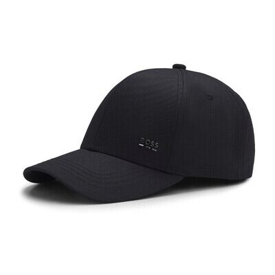 Casquette BOSS Casquette en sergé de coton avec des rayures caractéristique Noir Unique Heren Casquette BOSS Casquette en sergé de coton avec des rayures caractéristique Noir Unique Heren