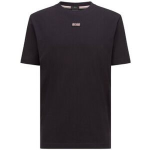T-shirt BOSS T-shirt Tee-Tape en coton stretch à logo multicolore Noir EU XXL,EU S,EU M Heren T-shirt BOSS T-shirt Tee-Tape en coton stretch à logo multicolore Noir EU XXL,EU S,EU M Heren