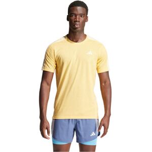 adidas Own the Run 3-Stripes T-Shirt - Jaune - Course adidas Own the Run 3-Stripes T-Shirt - Jaune - Course
