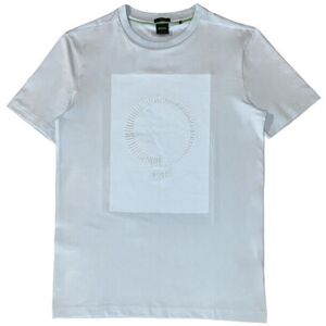 T-shirt BOSS T-SHIRT EN COTON STRETCH À MOTIF ARTISTIQUE IMPRIMÉ ET BRODÉ Bleu EU S,EU XL Heren T-shirt BOSS T-SHIRT EN COTON STRETCH À MOTIF ARTISTIQUE IMPRIMÉ ET BRODÉ Bleu EU S,EU XL Heren