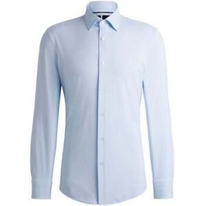 Chemise BOSS Chemise ajustée bleue stretch Bleu FR 38,FR 42,FR 44 Heren Chemise BOSS Chemise ajustée bleue stretch Bleu FR 38,FR 42,FR 44 Heren