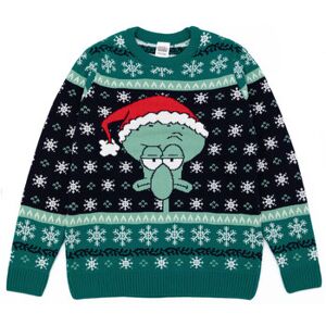 Pull Spongebob Squarepants Squidward Pull de Noël Vert UK XL,UK XXL Heren Pull Spongebob Squarepants Squidward Pull de Noël Vert UK XL,UK XXL Heren