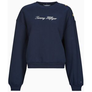 Sweatshirts Tommy Hilfiger GOLD BTN SCRIPT FLEECE SWTSRT Marine EU S,EU M,EU L,EU XS Dames Sweatshirts Tommy Hilfiger GOLD BTN SCRIPT FLEECE SWTSRT Marine EU S,EU M,EU L,EU XS Dames