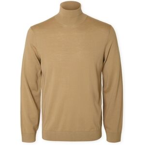 Pull Selected Noos Tray Roll Neck Knit - Kelp Beige EU XXL,EU L,EU XL Heren Pull Selected Noos Tray Roll Neck Knit - Kelp Beige EU XXL,EU L,EU XL Heren