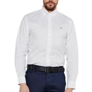 Chemise Tommy Hilfiger Flex Poplin Polka Blanc EU XXL,EU S,EU M Heren Chemise Tommy Hilfiger Flex Poplin Polka Blanc EU XXL,EU S,EU M Heren