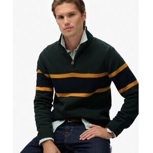 Pull Superdry Tricot à demi-zip à rayures en coton EU S,EU M,EU L,EU XL Heren Pull Superdry Tricot à demi-zip à rayures en coton EU S,EU M,EU L,EU XL Heren