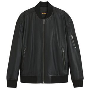 Doudounes BOSS Veste en cuir avec poche sur une manche Jakri noire Noir EU L,EU XL,EU 3XL Heren Doudounes BOSS Veste en cuir avec poche sur une manche Jakri noire Noir EU L,EU XL,EU 3XL Heren