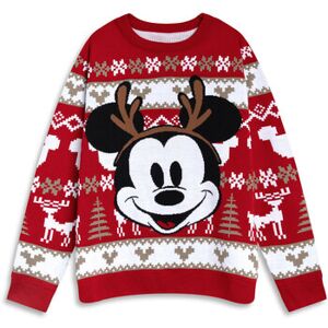 Sweatshirts Disney Mickey Mouse Pull de Noël Rouge UK S,UK M,UK L,UK XL,UK XXL Dames Sweatshirts Disney Mickey Mouse Pull de Noël Rouge UK S,UK M,UK L,UK XL,UK XXL Dames