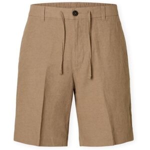 Short Selected Noos Regular-Leroy Linen Shorts - Caribou Marron EU XXL,EU M,EU XL Heren Short Selected Noos Regular-Leroy Linen Shorts - Caribou Marron EU XXL,EU M,EU XL Heren