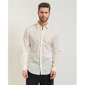 Chemise EAX Chemise homme à motif géométrique Blanc US XXL,US L Heren Chemise EAX Chemise homme à motif géométrique Blanc US XXL,US L Heren