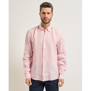 Chemise BOSS Chemise en lin Liam pour homme de Rose US L,US M,US XL Heren Chemise BOSS Chemise en lin Liam pour homme de Rose US L,US M,US XL Heren