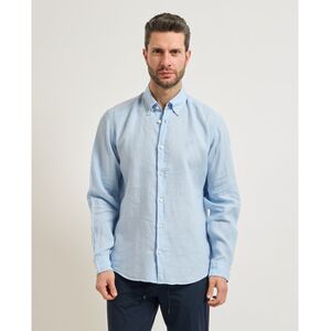 Chemise BOSS Chemise en lin Liam pour homme de Bleu US XXL,US L,IT 52 Heren Chemise BOSS Chemise en lin Liam pour homme de Bleu US XXL,US L,IT 52 Heren