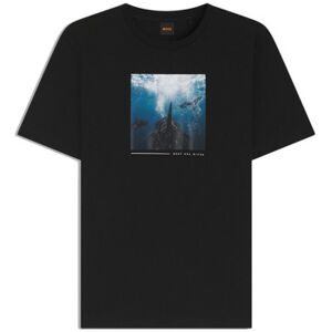 T-shirt BOSS T-shirt en jersey de coton avec motif imprimé Te_Creature BO Noir EU S,EU M,EU XL Heren T-shirt BOSS T-shirt en jersey de coton avec motif imprimé Te_Creature BO Noir EU S,EU M,EU XL Heren