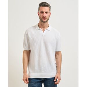 Polo BOSS Polo homme sans boutons Blanc IT 52,US M,US XL Heren Polo BOSS Polo homme sans boutons Blanc IT 52,US M,US XL Heren