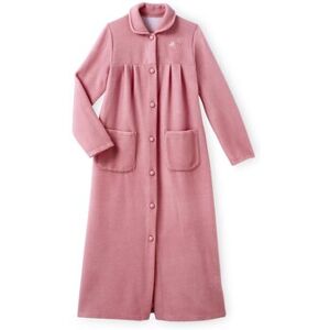 Chemises de nuit Daxon by - Robe de chambre courtelle col Claudine Rose FR 48,FR 56 Dames Chemises de nuit Daxon by - Robe de chambre courtelle col Claudine Rose FR 48,FR 56 Dames