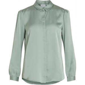 Blouses Vila Shirt Ellette Satin L/S - Green/Milieu Vert FR 38,FR 42 Dames Blouses Vila Shirt Ellette Satin L/S - Green/Milieu Vert FR 38,FR 42 Dames
