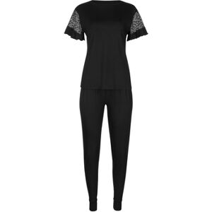 Ensembles de pyjama Lisca Pyjama tenue d'intérieur pantalon top manches courtes Smooth Noir EU L,EU XL Dames Ensembles de pyjama Lisca Pyjama tenue d'intérieur pantalon top manches courtes Smooth Noir EU L,EU XL Dames