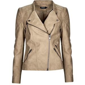 Veste Only ONLAVA FAUX LEATHER BIKER OTW Beige FR 34,FR 36,FR 38 Dames Veste Only ONLAVA FAUX LEATHER BIKER OTW Beige FR 34,FR 36,FR 38 Dames