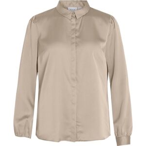 Blouses Vila Noos Ellette Satin Shirt - Cement Beige FR 34,FR 36,FR 38,FR 40,FR 42,FR 44 Dames Blouses Vila Noos Ellette Satin Shirt - Cement Beige FR 34,FR 36,FR 38,FR 40,FR 42,FR 44 Dames