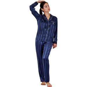 Ensembles de pyjama Admas Pyjama tenue d'intérieur chemise et pantalon Satin Stripes Bleu EU XXL,EU XL Dames Ensembles de pyjama Admas Pyjama tenue d'intérieur chemise et pantalon Satin Stripes Bleu EU XXL,EU XL Dames