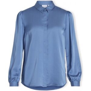 Blouses Vila Noos Shirt Ellette Satin - Coronet Blue Bleu FR 36,FR 38,FR 40,FR 42 Dames Blouses Vila Noos Shirt Ellette Satin - Coronet Blue Bleu FR 36,FR 38,FR 40,FR 42 Dames