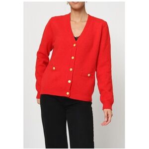 Pull Kebello Pull Cardigan col v F, Rouge Rouge EU S,EU M,EU L Dames Pull Kebello Pull Cardigan col v F, Rouge Rouge EU S,EU M,EU L Dames