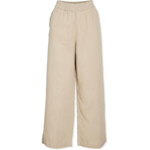 Pantalon Vila Lania Wide Trousers - Feather Grey Beige FR 34,FR 36,FR 38,FR 40 Dames Pantalon Vila Lania Wide Trousers - Feather Grey Beige FR 34,FR 36,FR 38,FR 40 Dames