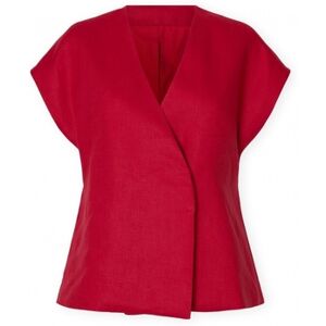 Blouses Selected W Top Lia Linen - Sawy Red Rouge FR 34,FR 36,FR 38,FR 40 Dames Blouses Selected W Top Lia Linen - Sawy Red Rouge FR 34,FR 36,FR 38,FR 40 Dames
