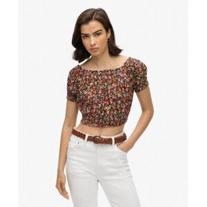 Blouses Superdry Haut court à manches courtes smocké US 8,US 10,US 12,US 14 Dames Blouses Superdry Haut court à manches courtes smocké US 8,US 10,US 12,US 14 Dames
